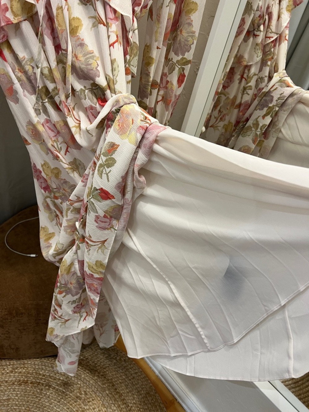 The Kooples Floral English Roses Ruffle Maxi Dress - Picture 13 of 16